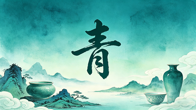 中國傳統(tǒng)色天青色